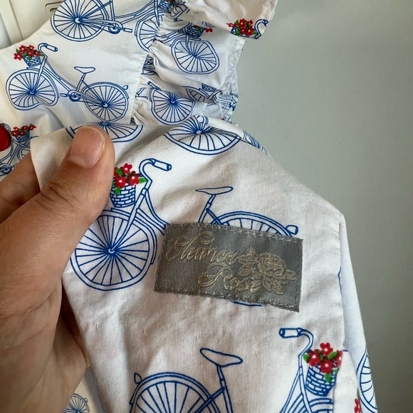 Eleanor Rose Bicycle Print “Lacey Top” Size 14-16 Youth Girls - Picture 4 of 6